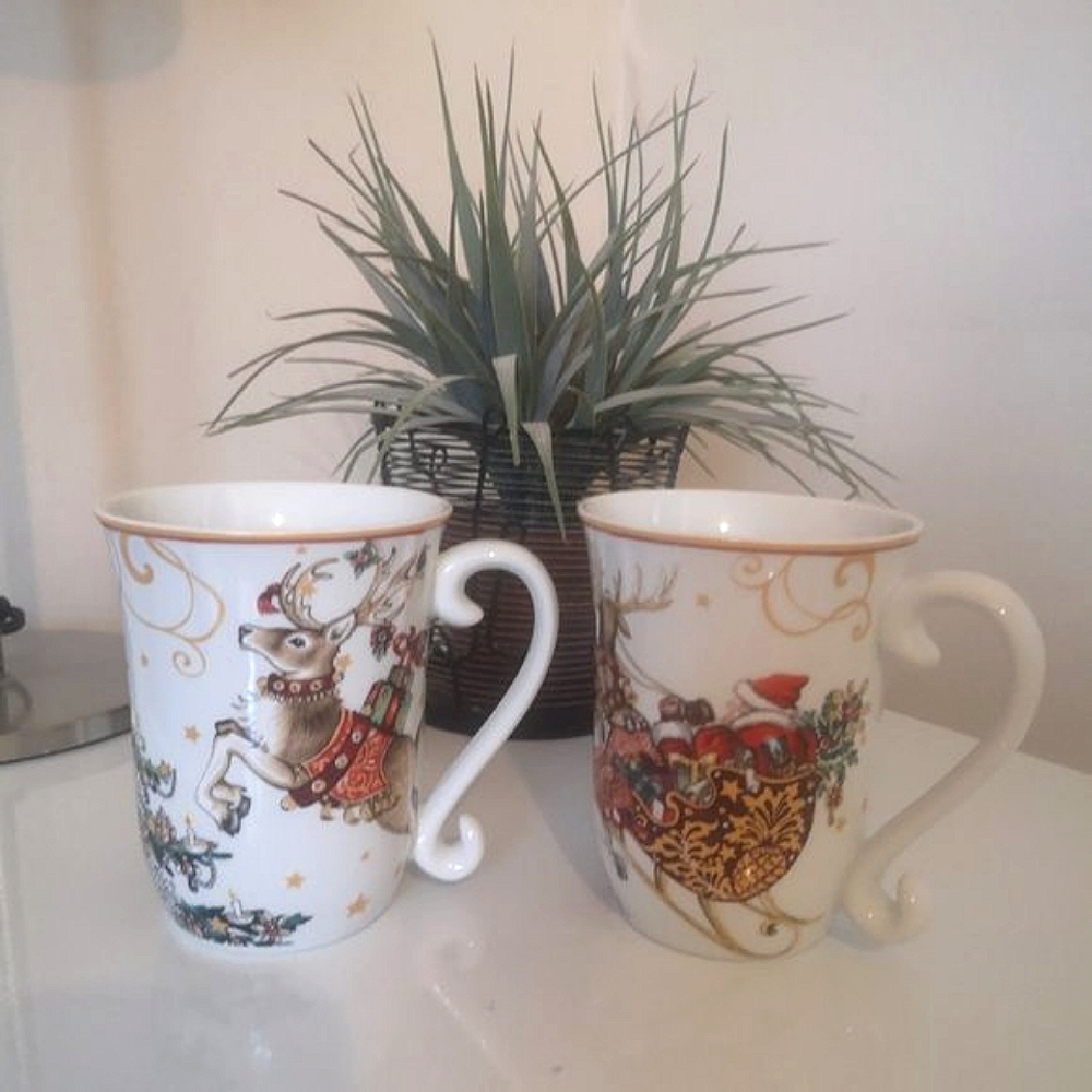 Christmas mugs Santa and Reindeers (2)